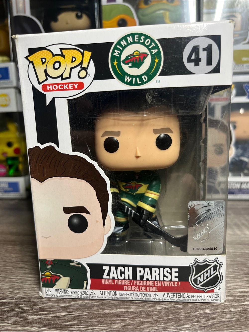 Funko Pop! Zach Parise Minnesota Wild Green and White Vinyl Figure